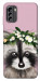 Чехол Raccoon in flowers для Nokia G60