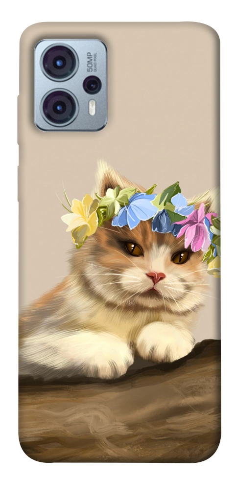 Чохол Cat in flowers для Motorola Moto G23