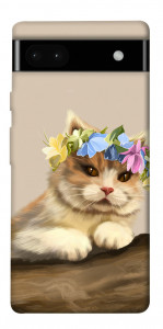 Чехол Cat in flowers для Google Pixel 6A