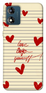 Чехол Love yourself для Motorola Moto E13