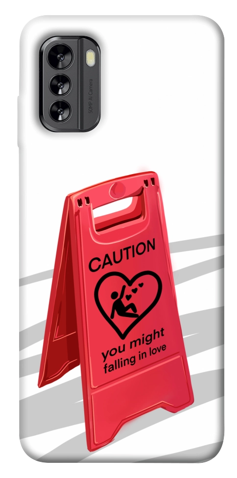 Чохол Caution falling in love для Nokia G60