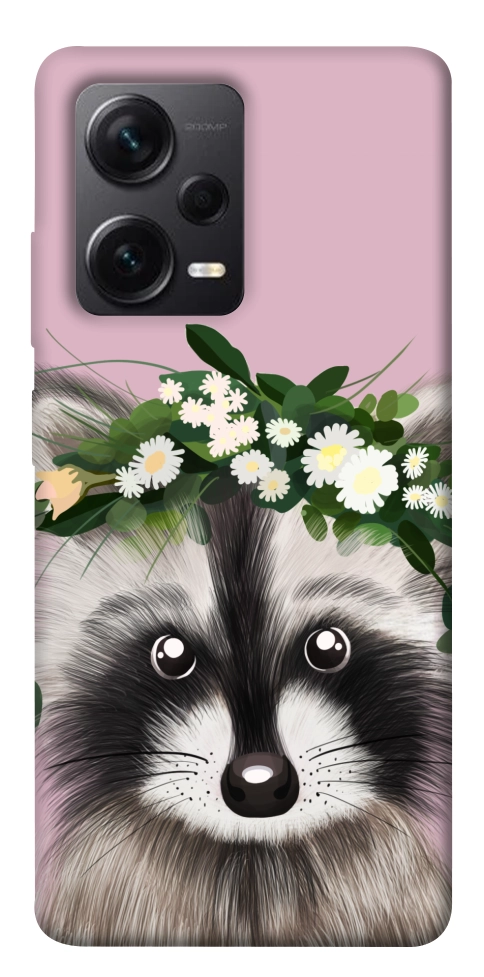 Чехол Raccoon in flowers для Xiaomi Redmi Note 12 Pro+