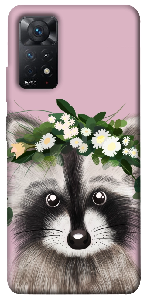 Чохол Raccoon in flowers для Xiaomi Redmi Note 12 Pro