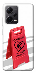 Чехол Caution falling in love для Xiaomi Redmi Note 12 Pro+