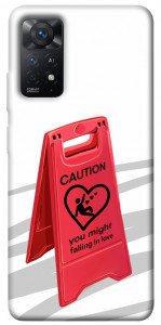 Чехол Caution falling in love для Xiaomi Redmi Note 12 Pro