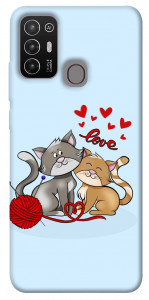 Чохол Два коти Love для ZTE Blade A52