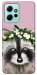 Чехол Raccoon in flowers для Xiaomi Redmi Note 12 4G