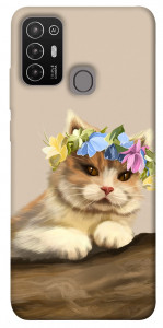 Чохол Cat in flowers для ZTE Blade A52