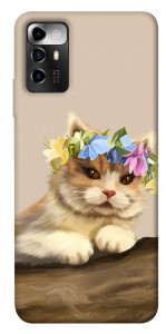 Чохол Cat in flowers для ZTE Blade A72