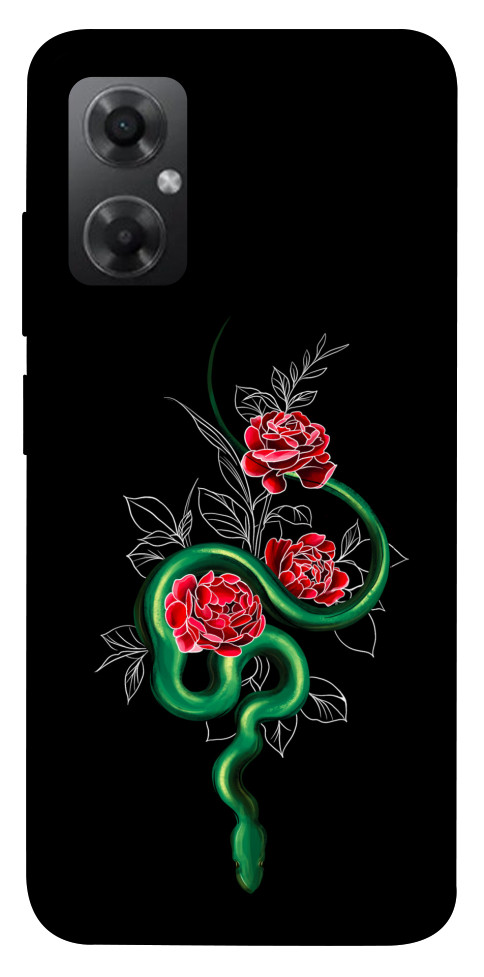 Чохол Snake in flowers для Xiaomi Redmi Note 11R