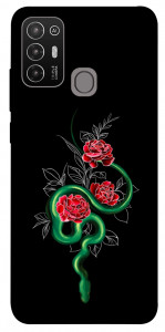 Чохол Snake in flowers для ZTE Blade A52