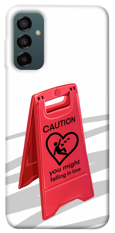 Чехол Caution falling in love для Galaxy M14 5G