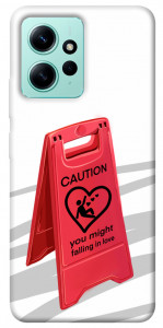 Чехол Caution falling in love для Xiaomi Redmi Note 12 4G