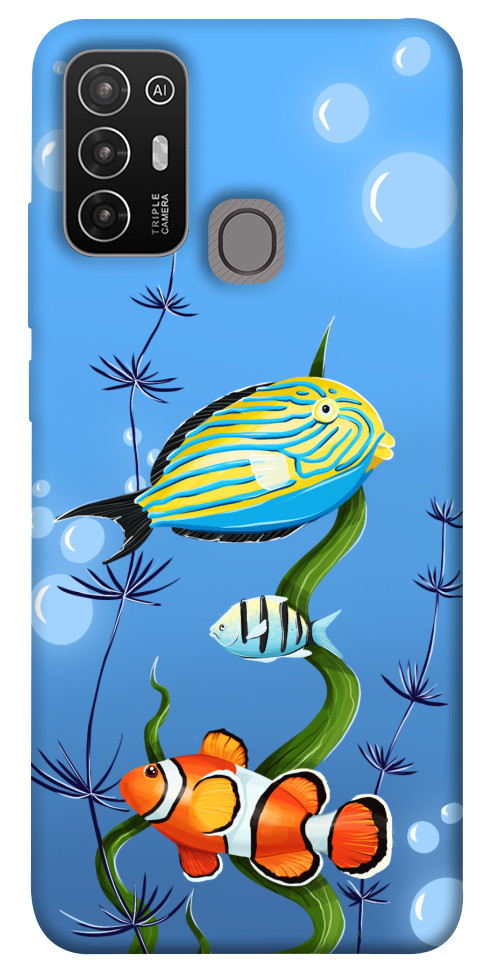 

Чехол Коралловые рыбки для ZTE Blade A52 1565811