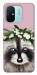 Чохол Raccoon in flowers для Xiaomi Redmi 12C