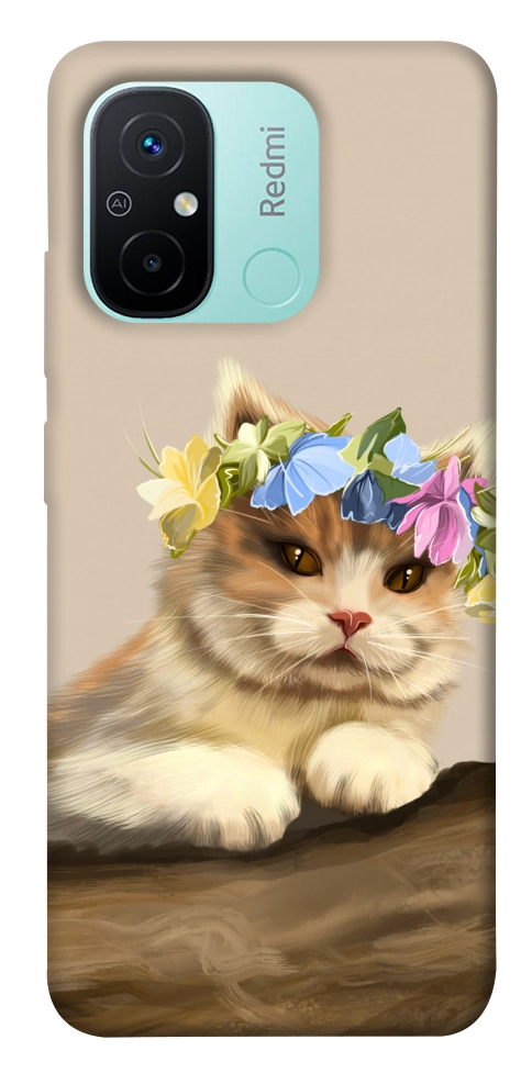 Чехол Cat in flowers для Xiaomi Redmi 12C