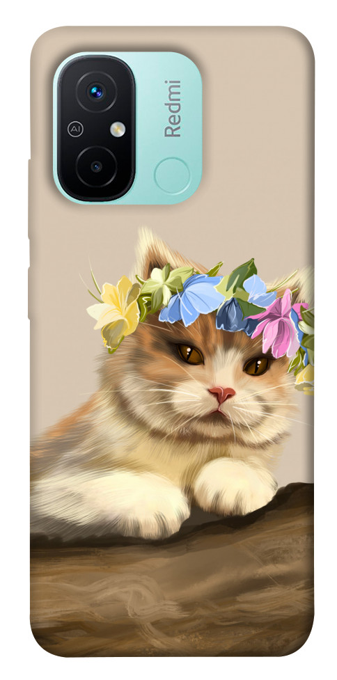 Чохол Cat in flowers для Xiaomi Redmi 12C