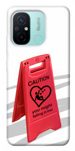 Чехол Caution falling in love для Xiaomi Redmi 12C