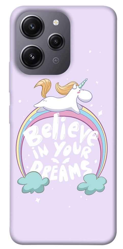 Чехол Believe in your dreams unicorn для Xiaomi Redmi 12