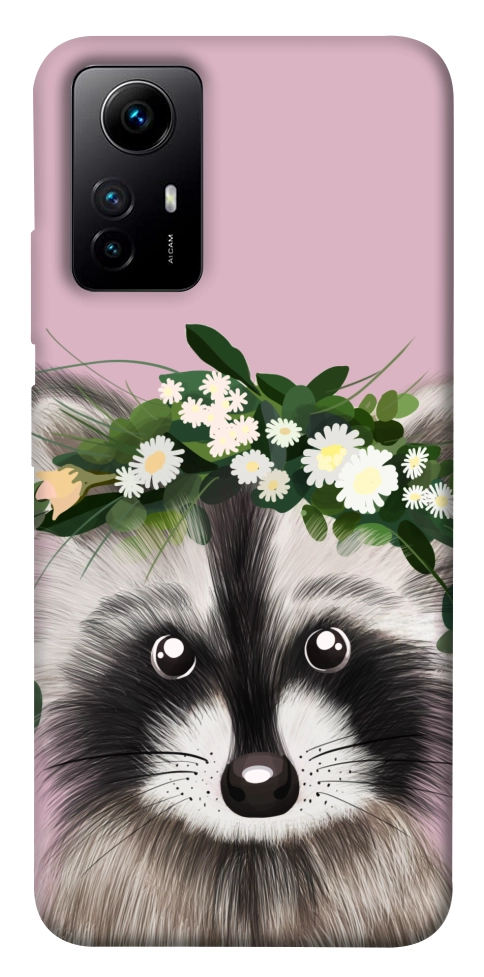 Чехол Raccoon in flowers для Xiaomi Redmi Note 12S