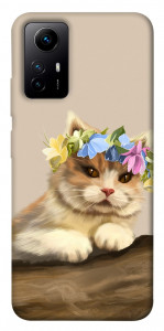 Чехол Cat in flowers для Xiaomi Redmi Note 12S