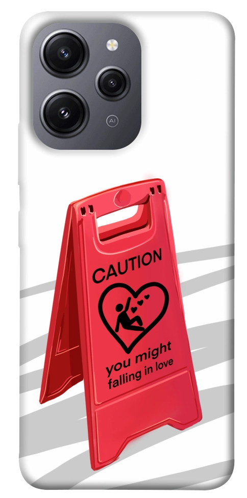 Чехол Caution falling in love для Xiaomi Redmi 12