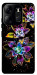 Чехол Flowers on black для Tecno Spark Go 2023