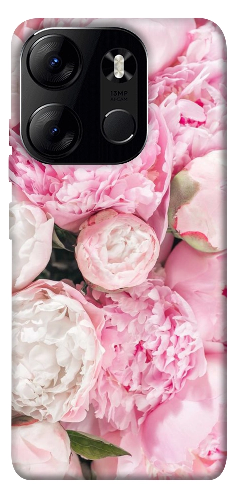 Чехол Pink peonies для Tecno Spark Go 2023