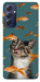 Чехол Cat with fish для Galaxy M54 5G