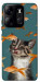 Чехол Cat with fish для Tecno Spark Go 2023