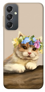 Чохол Cat in flowers для Galaxy A24 4G