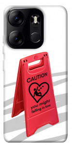 Чохол Caution falling in love для Tecno Spark Go 2023