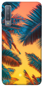 Чехол Оранжевый закат для Galaxy A7 (2018)