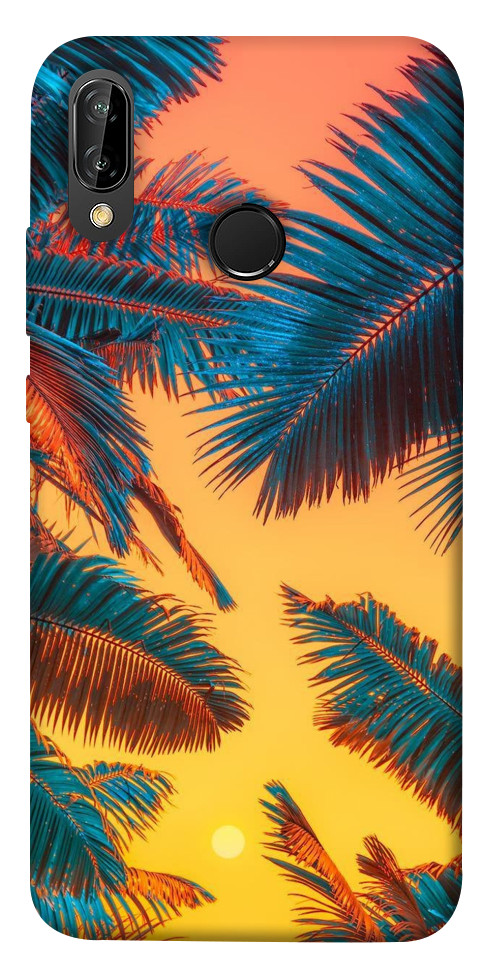 Чехол Оранжевый закат для Huawei P20 Lite