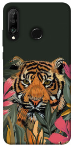 Чехол Нарисованный тигр для Huawei P30 Lite