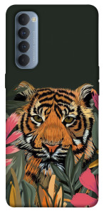 Чехол Нарисованный тигр для Oppo Reno 4 Pro