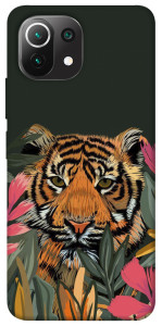 Чехол Нарисованный тигр для Xiaomi Mi 11 Lite
