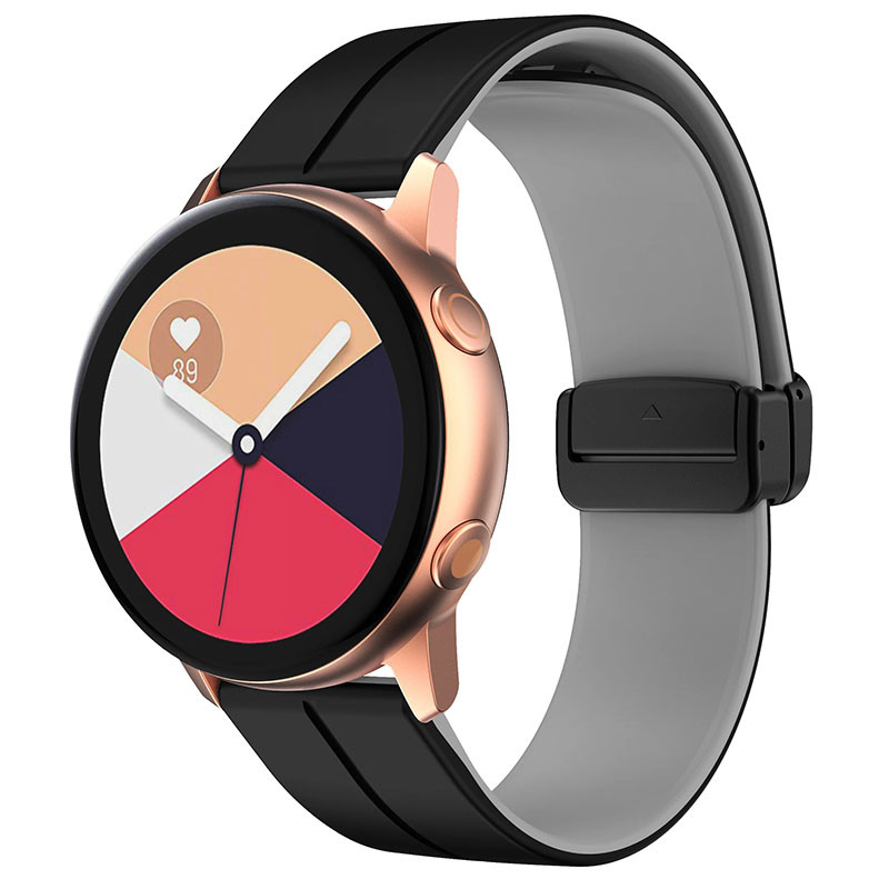 Силіконовий ремінець Classy для Smart Watch 20mm (Black / Grey)