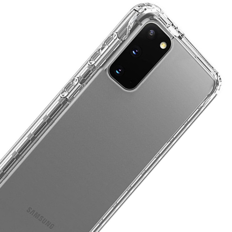 Чохол TPU + PC Full Body з захистом 360 на Samsung Galaxy S20+ (Прозорий) в магазині vchehle.ua