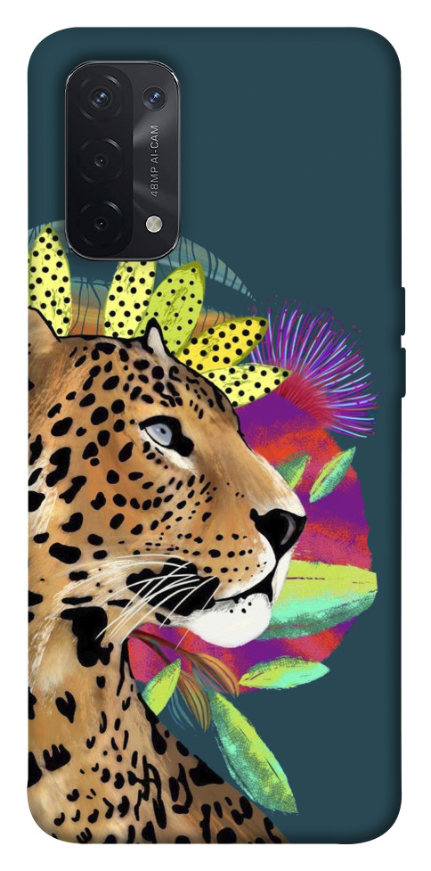 Чехол Взгляд леопарда для Oppo A74 5G