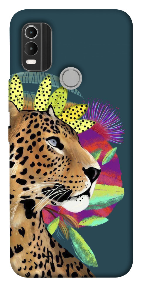Чехол Взгляд леопарда для Nokia C21 Plus