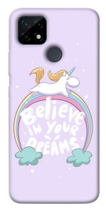 Чехол Believe in your dreams unicorn для Realme C12
