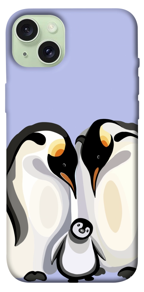 Чохол Penguin family для iPhone 15 Plus