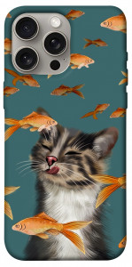 Чохол Cat with fish для iPhone 15 Pro Max