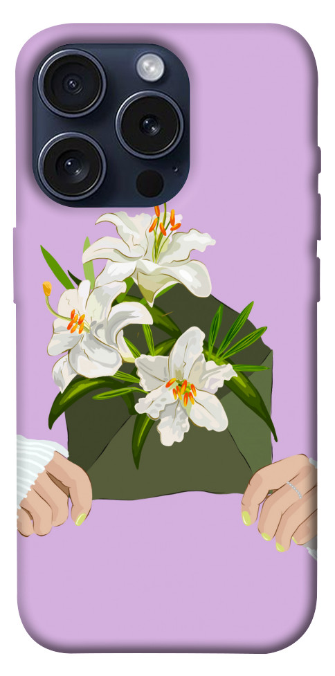 Чехол Flower message для iPhone 15 Pro