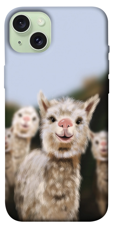 Чехол Funny llamas для iPhone 15 Plus