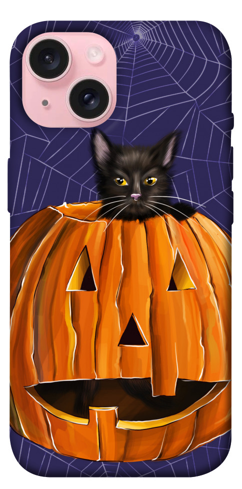 

Чехол Cat and pumpkin для iPhone 15 1615503