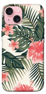 Чохол Tropic flowers для iPhone 15