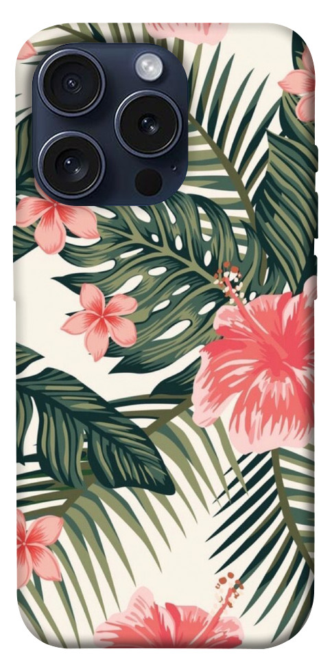 Чехол Tropic flowers для iPhone 15 Pro