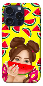 Чехол Watermelon girl для iPhone 15 Pro